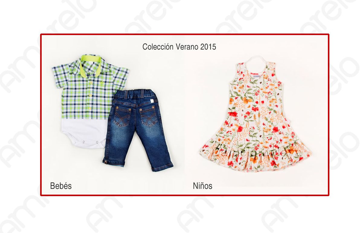 Amarelo ropa infantil